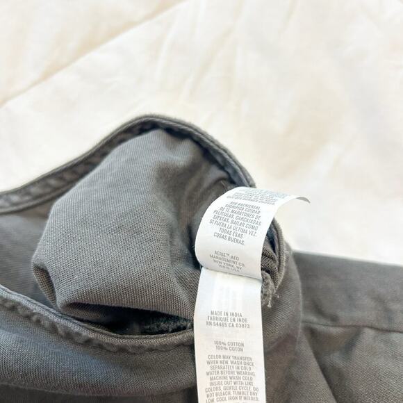 Aerie Beach Shortall Black Cotton Overalls Romper Women’s Size M - Picture 7 of 8